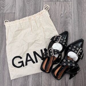 Ganni Black Ballerina Flats